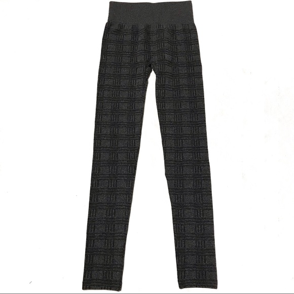PLAID WINTER FLEECE LINED LEGGING - Picture 2 of 6